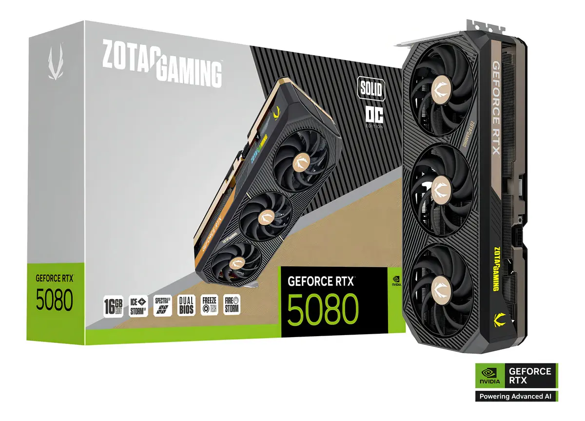 Placa de vídeo Zotac GeForce RTX 5080 16 GB GDDR7